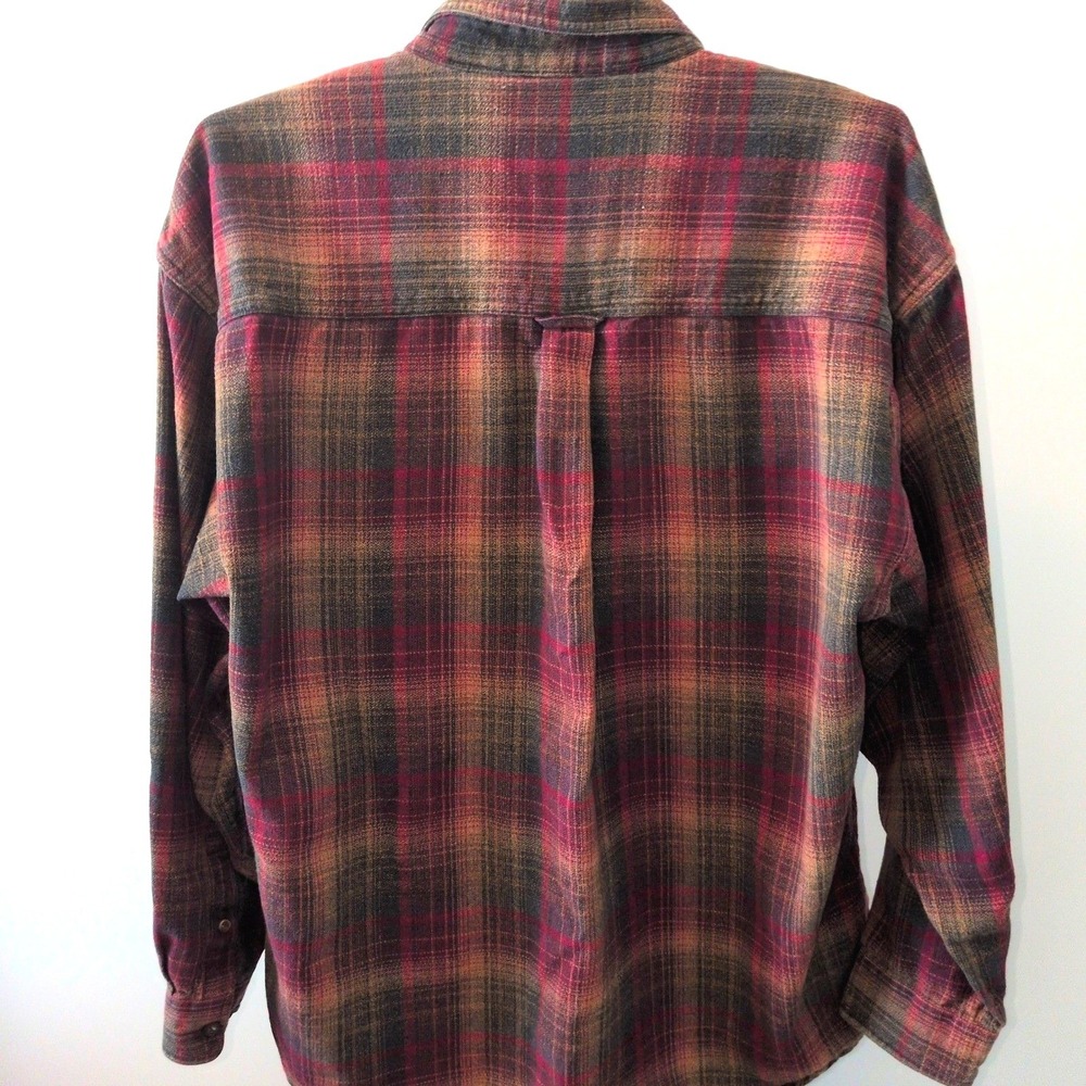 Clearwater Outfitters Flannel Shirt Womens XL Red Plaid Cotton Gorpcore Shirt - Picture 8 of 12